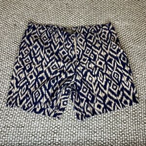 🛍️$5 SALE - Aztec Print Linen-blend Shorts, size 10.